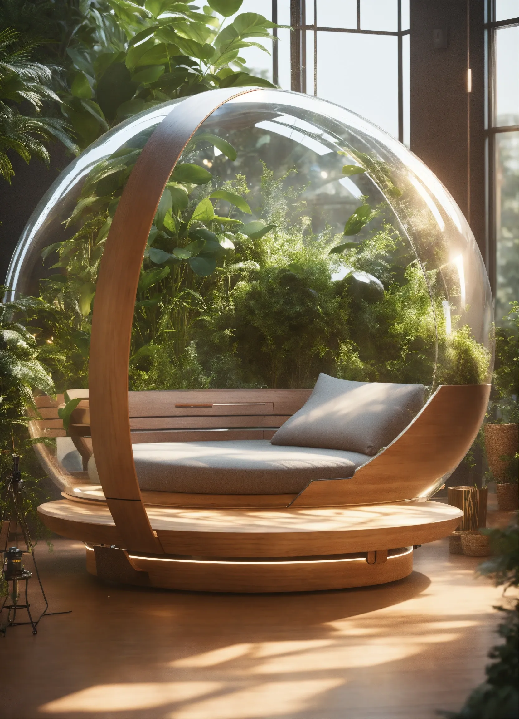 Collection of air plants with display stands